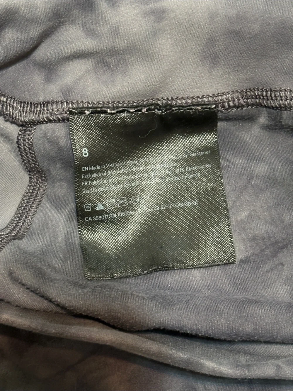 Lululemon Grey Tie Dye Align Shorts Size 8 High Waist ✨GUC Soft & Cute - Picture 7 of 7